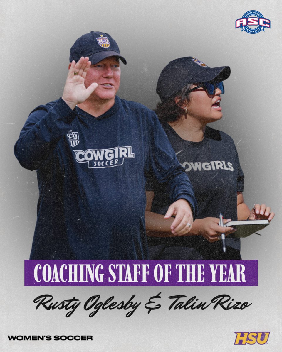 Congratulations to Rusty Oglesby &amp; Talin Rizo for being named the ASC Coaching Staff of the Year! #D3soc