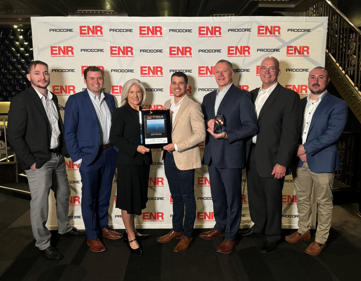We were proud to receive the “New York Project of the Year” from <a href="/ENRnews/">ENR</a> for our leading efforts building the onshore infrastructure for the South Fork Wind project, the first commercial scale offshore wind project in the U.S. Read more: eversource.com/content/docs/d…