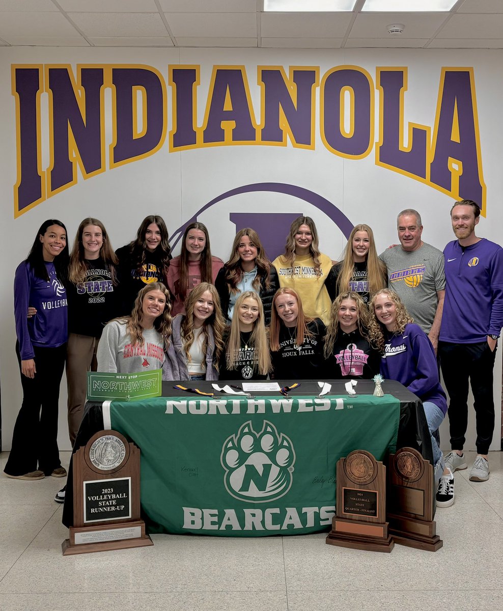 Was a busy day yesterday celebrating 5 of our 11 seniors who signed NLI’s to continue their academic and athletic careers at the next level! 

First up…Congrats to Josie on continuing her Track and Field Career at NWMS!💜💛🤍💚 Go Bearcats! We love you Jos!