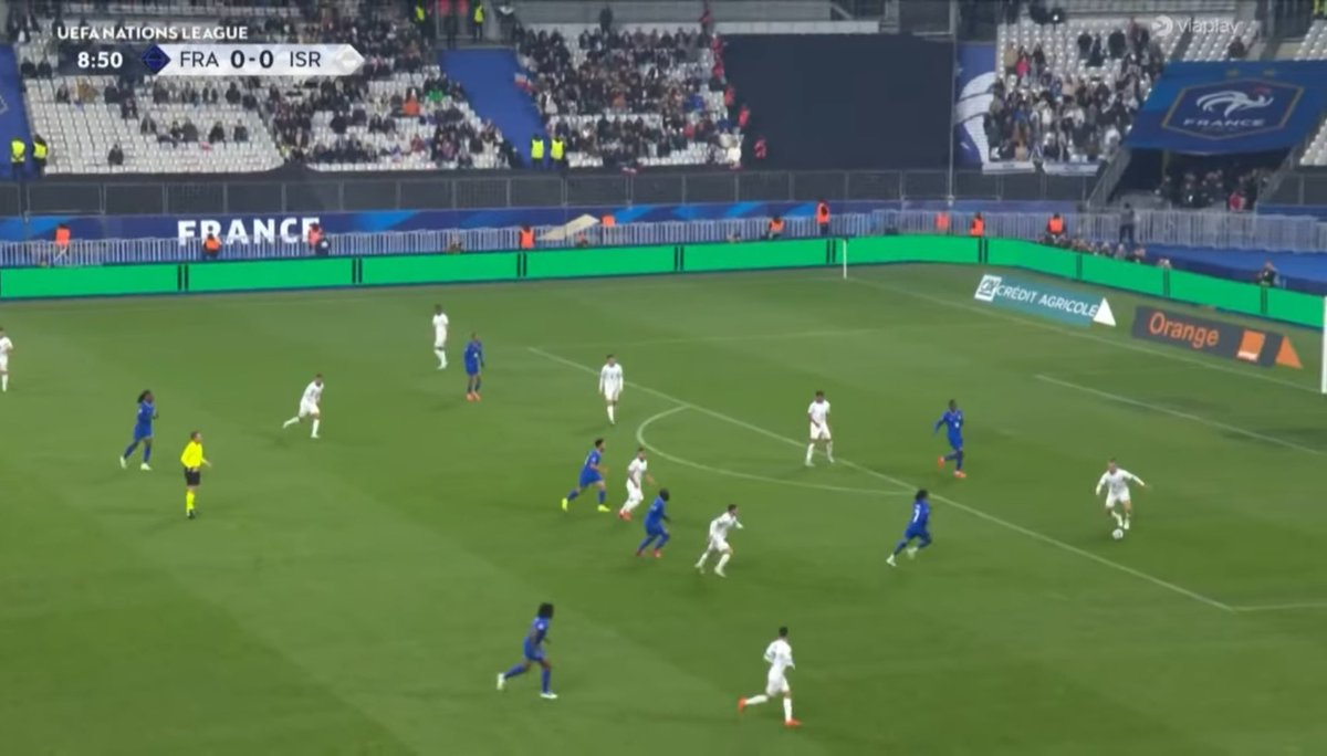 Stade De France is 3/4 empty for tonight’s France v Israel match.

Just 20,000 people in attendance in a 80,000 capacity stadium.

Is this a new low for French football?

#FreePalestine #NoGenocide