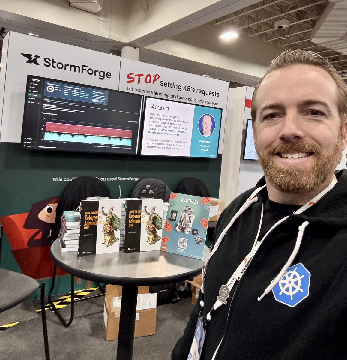 Stop by the <a href="/StormForgeIO/">StormForge</a> booth at #kubecon to get your copy of #AcingTheCKA