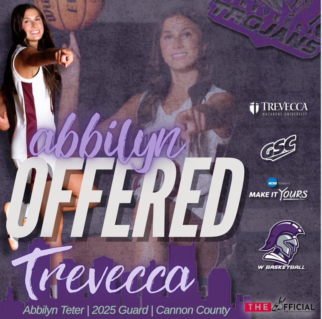 Abbilyn Teter (@abbilynteter) on Twitter photo Thank you Coach Booker for the OFFER to play DII basketball 🏀 at Trevecca! I am excited for the opportunity to continue my basketball and academic career at TNU. <a href="/TNUwBasketball/">Trevecca W Basketball</a> <a href="/CannonLionettes/">Cannon County Lionettes Basketball</a> <a href="/theofficial_hub/">The Official Hub</a> <a href="/KyleShipleyk/">Coach Shipley</a> <a href="/PGHTennessee/">Prep Girls Hoops Tennessee</a> Thank you Coach Booker for the OFFER to play DII basketball 🏀 at Trevecca! I am excited for the opportunity to continue my basketball and academic career at TNU. <a href="/TNUwBasketball/">Trevecca W Basketball</a> <a href="/CannonLionettes/">Cannon County Lionettes Basketball</a> <a href="/theofficial_hub/">The Official Hub</a> <a href="/KyleShipleyk/">Coach Shipley</a> <a href="/PGHTennessee/">Prep Girls Hoops Tennessee</a>