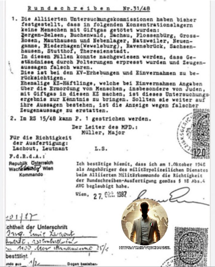 LadyAfro17's tweet photo. 14 novembre 2024, Germania
AUSCHWITZ? UNA MEZZA BUFALA
Ecco la lettera della #Croce_Rossa che conferma che #Auschwitz non è stato utilizzato come “campo di sterminio”.
Questa prova dannosa distrugge la narrazione dell'#Olocausto, quindi normalmente la contro-argomentazione che si sente è "La #Croce_Rossa era un'organizzazione #nazista", il che ovviamente è ridicolo.
#14novembre #Germania #Polonia #EurasiaNews #Auschwitz #ThisIsNotForMe #NotInMyName #NonInMioNome
https://t.co/gWhhsS2B4n