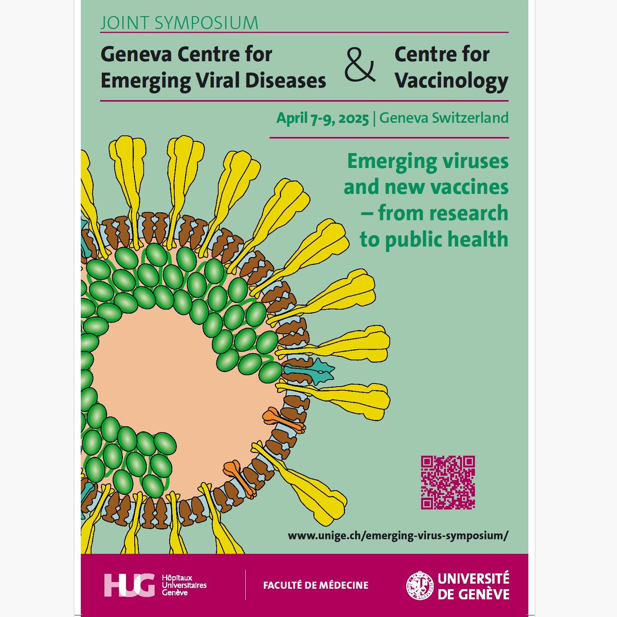 We'll host an exciting symposium "Emerging viruses &amp; new vaccines - from research to public health" in Geneva, April 7-9, 2025 - take a look at our preliminary program with a great line-up of speakers! #H5N1 #mpox #marburg #virology #epidemics
unige.ch/emerging-virus…