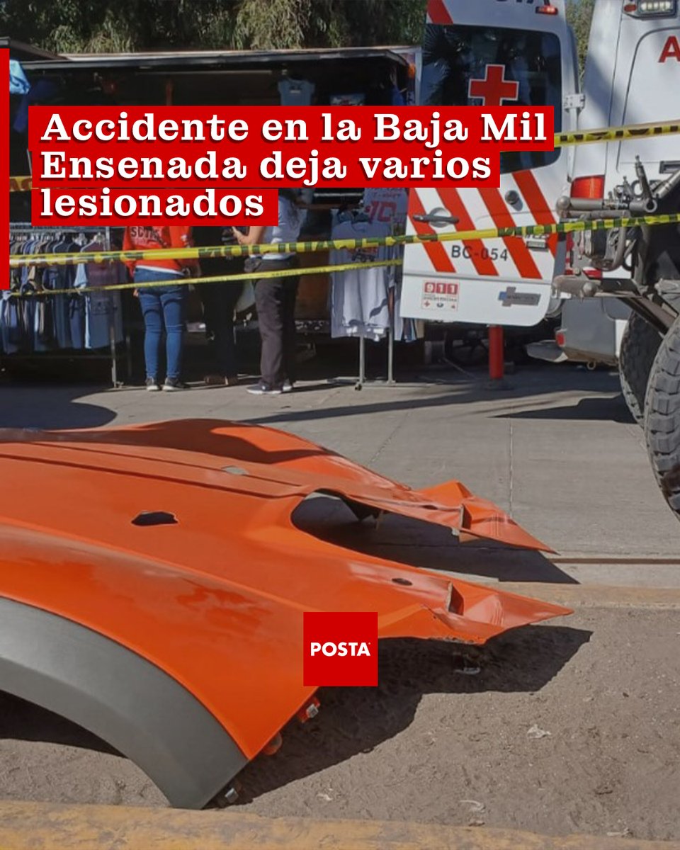 POSTABCS's tweet photo. Durante la revisión mecánica de un vehículo de #BajaMil, varias personas resultaron atropelladas tras perder el control. 🚑 Seguridad Pública y paramédicos de la #CruzRoja ya están en el lugar.
👉Información en proceso.
🗒 Por Rosalva
📸 Por La Crónica
#Ensenada #POSTABCS https://t.co/htkVJXIoHX