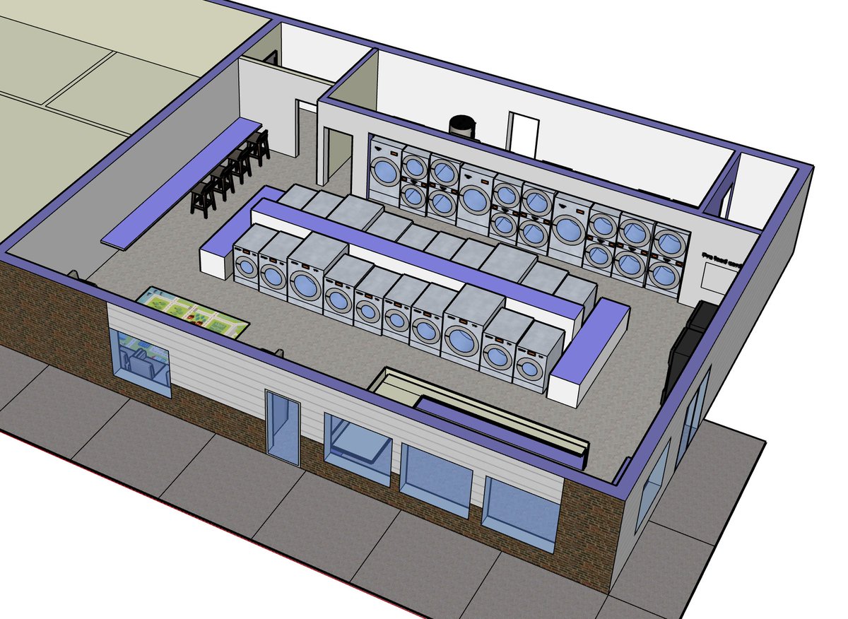 JohnMaberr43629's tweet photo. “Visualizing the future of clean! 🧼🛠️ Currently transforming an old convenience store into a modern, efficient laundromat. Excited to bring a fresh, functional space to the community! #Design #Innovation #FutureOfLaundry #LaundromatConversion” https://t.co/saBtq9sdE3