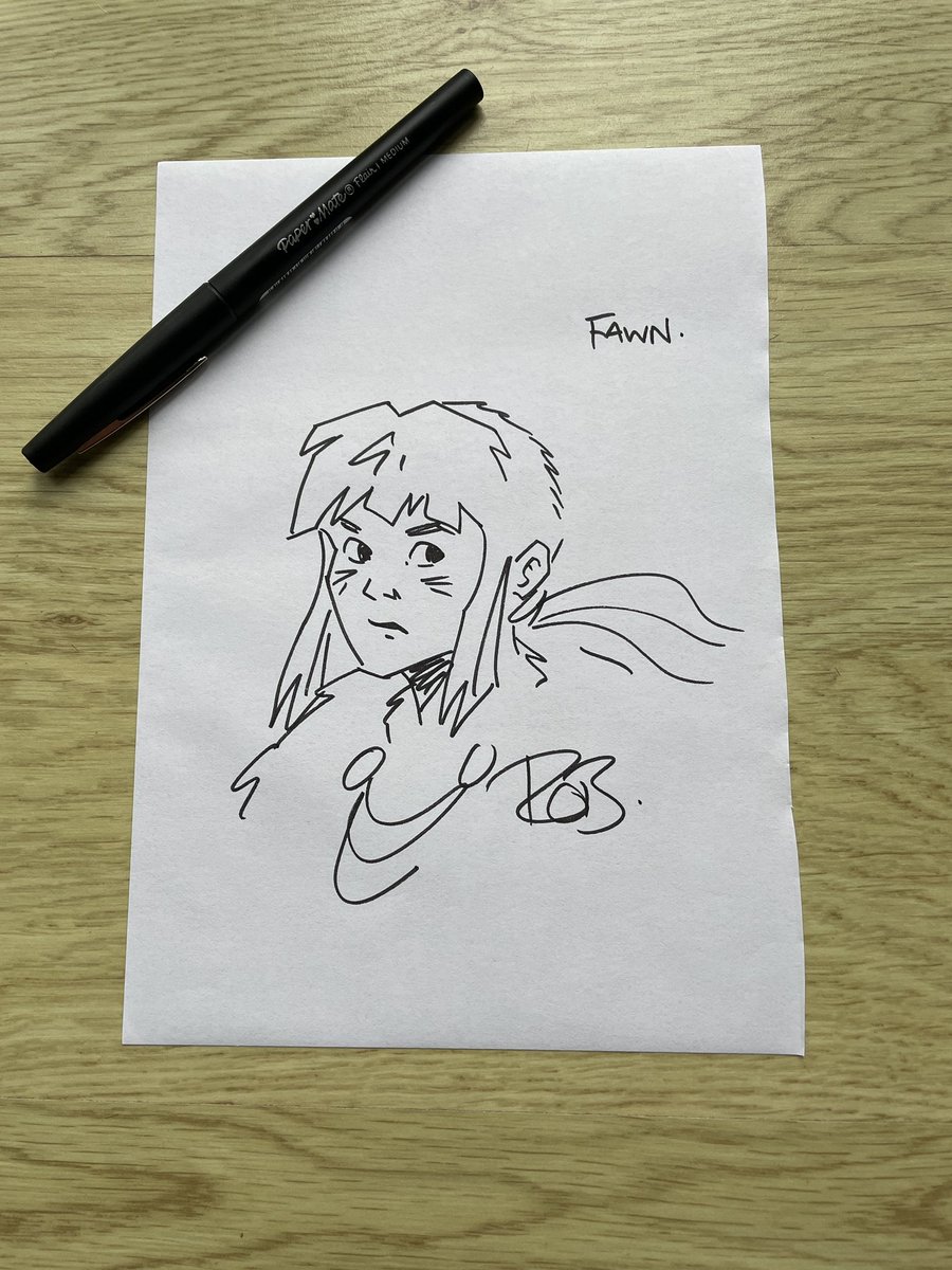 RDComics's tweet photo. Anyone who buys a FAWN pin badge, turns up in a Fawn hoodie or t-shirt, or even better cosplay @ThoughtBubbleUK this Saturday will get a free signed head shot sketch from me. Come by the @phoenixcomicuk table in Bubbleboy Hall, tables F1 - 3. See you there! https://t.co/S1lllwjrNp