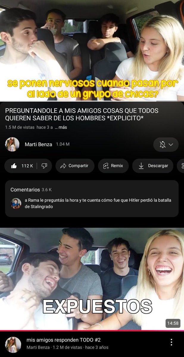 Hay momentos donde prendes yt y volves a tus videos favs de Marti benza