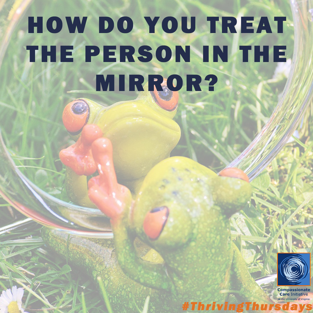 How can you silence the inner critic &amp; embrace self-kindness? One way is shifting your mindset to replace negative thoughts with supportive &amp; encouraging ones. 

"Mirror, mirror on the wall, remind me that I'm human, flaws and all."

#CCI #ThrivingThursdays #Kindness #Self