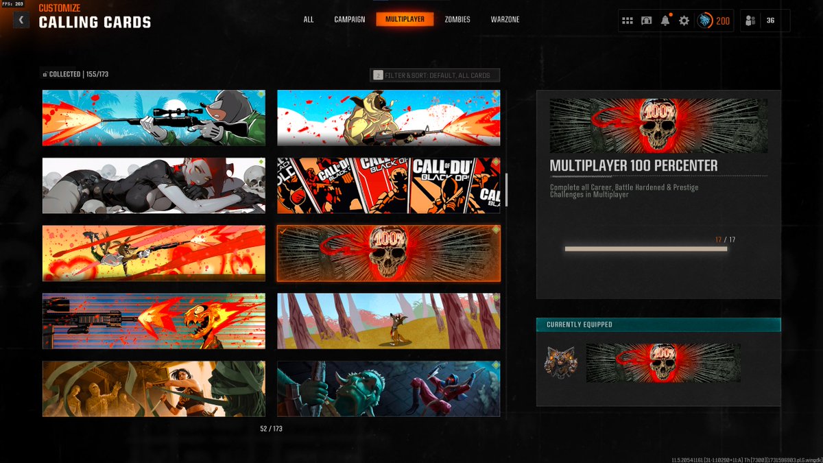 Worlds First 100% multiplayer done. thank you to people who found solutions to the bugged calling cards