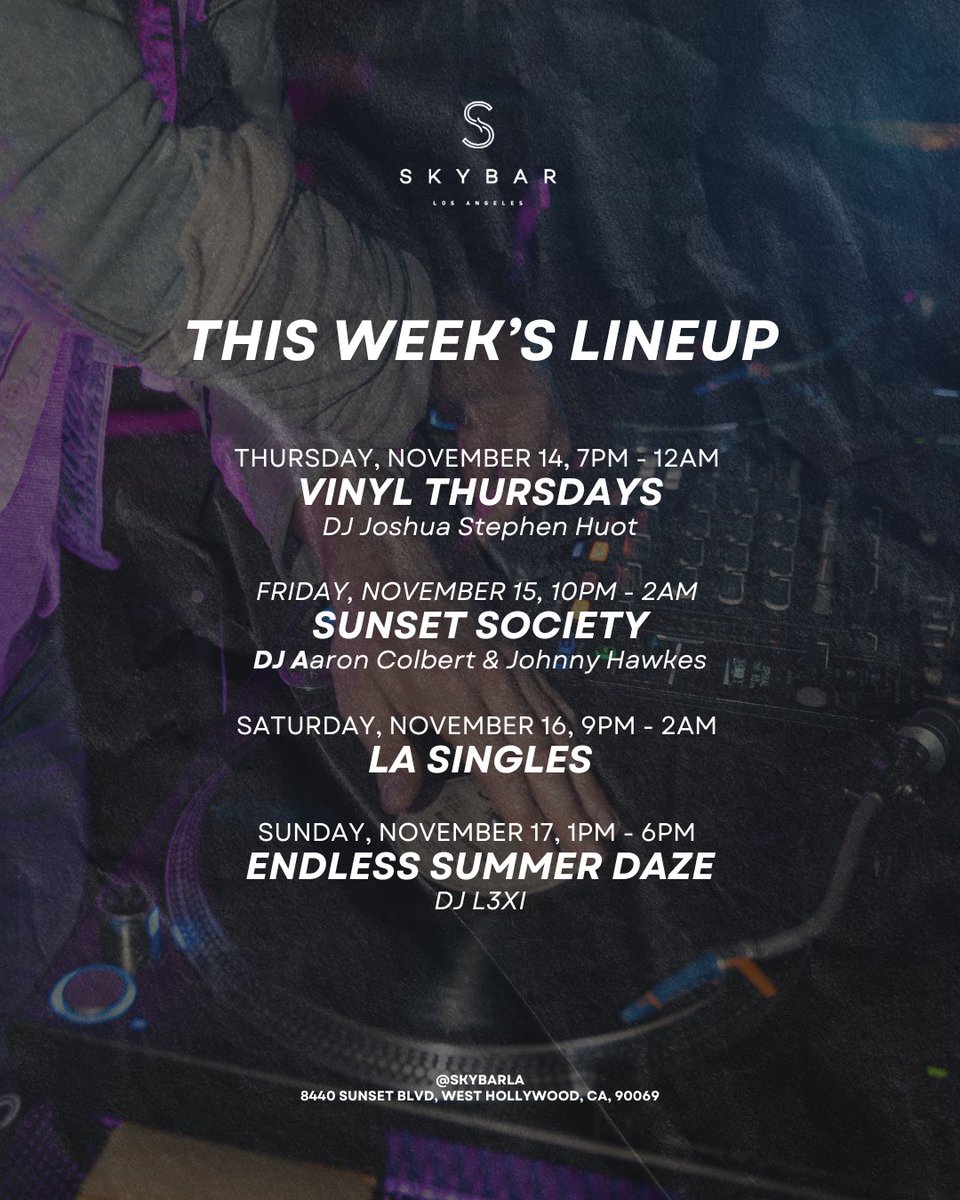 Send this to your friends to start planning your weekend plans now 🥂🎶 Email skybarlatables@mondrianhotels.com for table reservations now.