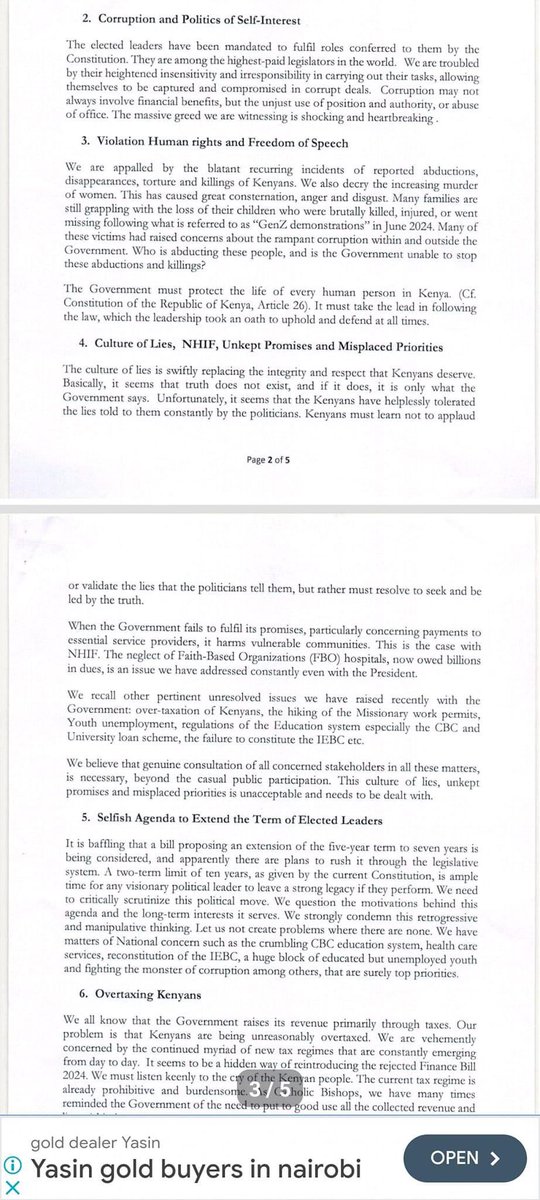 CJPDKENYA's tweet photo. Let Us Restore Hope in Kenya: A Clarion Call from the Kenya Conference of Catholic Bishops (KCCB) https://t.co/OAHymG6G0e