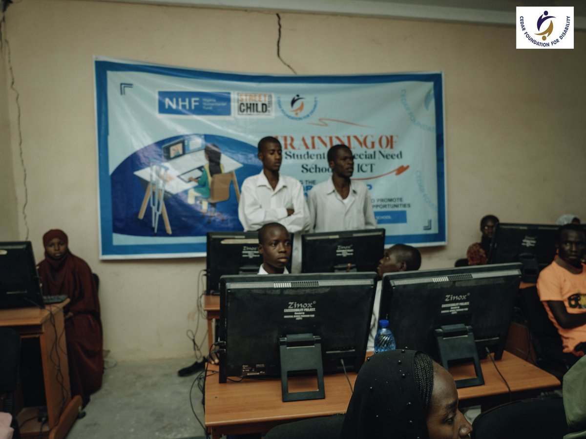 Cedar4Disabilty's tweet photo. In our drive to strengthen self reliability, social productivity &amp; create equitable opportunities, @Cedar4Disabilty continues with #enABLE-TechHub, an initiative to train inschool children with disabilities on tech programs at Borno Special School, with @StreetChildng https://t.co/W6o0pSFcla