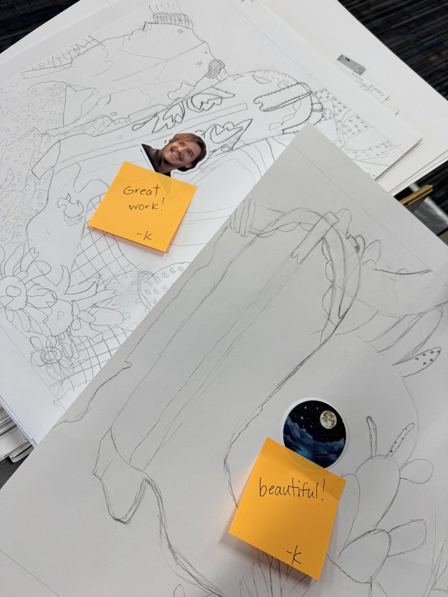 A little encouraging note and a silly sticker. Students act as if they have won the lottery. 🤣
<a href="/GrandOaksCISD/">Grand Oaks HS</a> <a href="/ConroeVisualArt/">Conroe ISD Visual Arts</a> <a href="/ConroeFineArts/">Dr. Robert Horton</a>