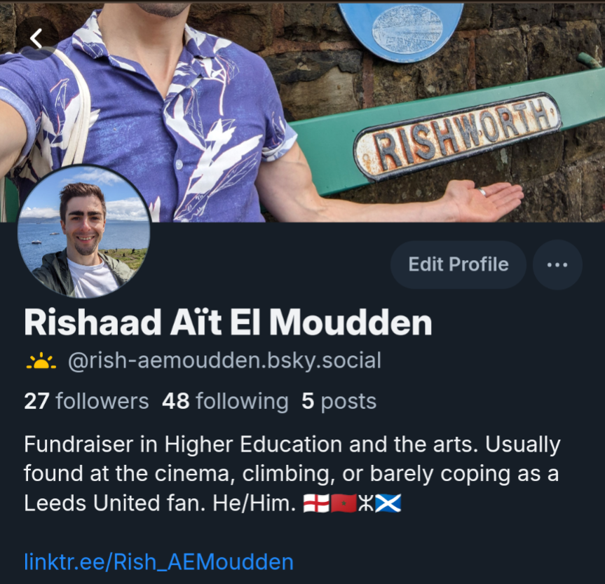 I am the only and official 👑Rishaad👑 of Bluesky atm. Any others who join will be reported as impersonator spambots. But I think you're all welcome!

bsky.app/profile/rish-a…