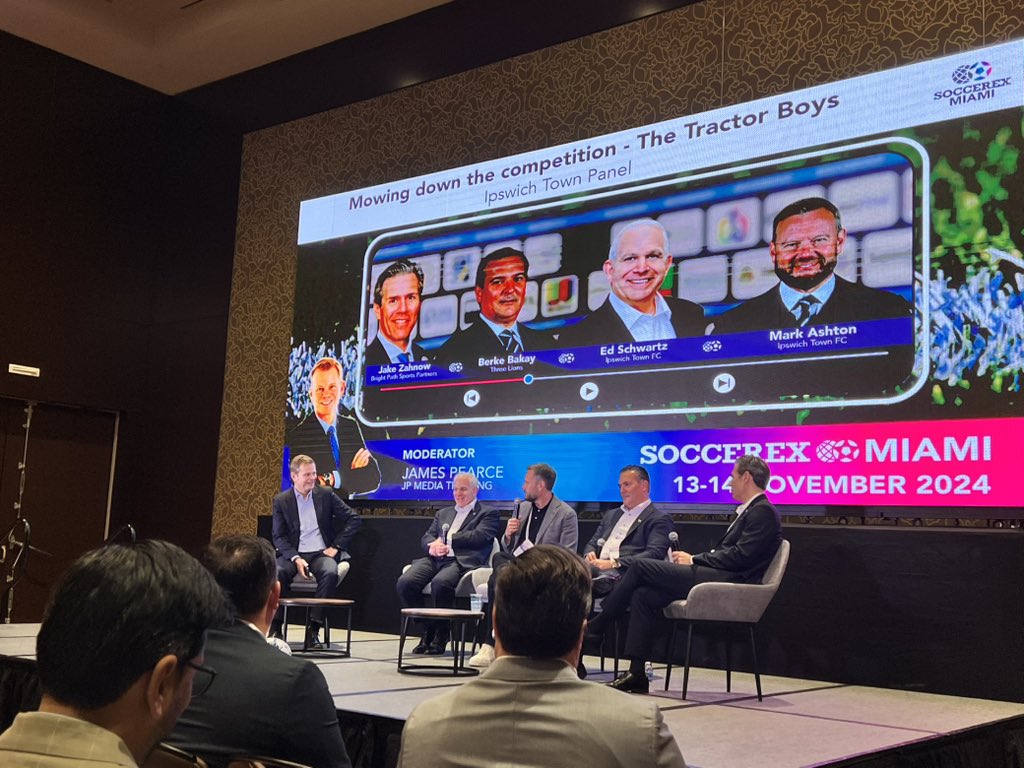 One of the best <a href="/Soccerex/">Soccerex</a> panels today. The story of <a href="/IpswichTown/">Ipswich Town</a> and its meteoric rise is fascinating. The real #ATeam #EdsClub #TractorBoys