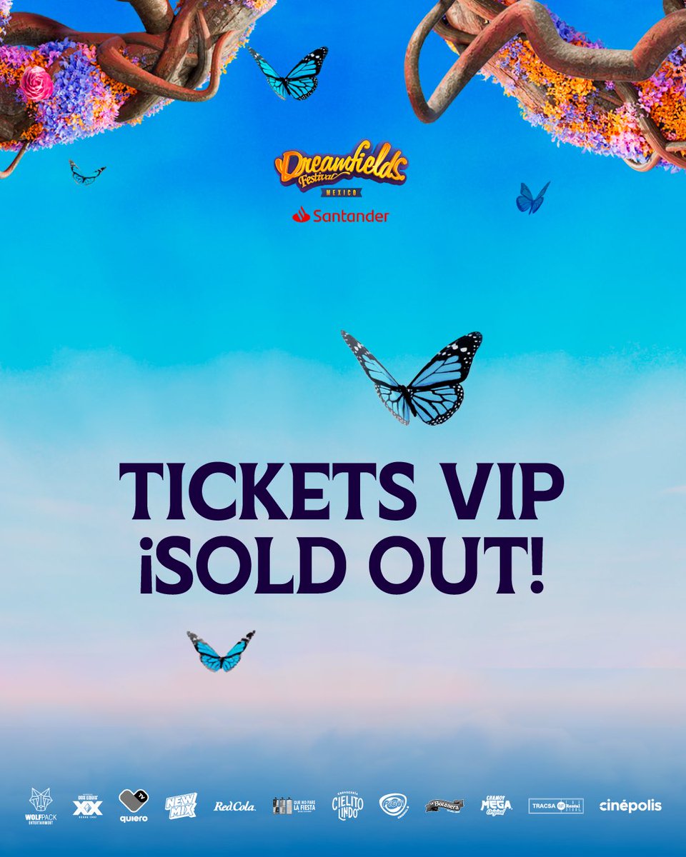 Dreamfields_mx's tweet photo. ¡Dreamers! Los boletos VIP son oficialmente ¡SOLD OUT! 🥵🔥
¡Últimos boletos generales! Nos vemos en #TheColorOfHarmony 🦋
Consigue tus boletos en el link de nuestra bio.
16 y 17 de Noviembre 2024.
Explanada Estadio Akron. https://t.co/WrJRM01ZVi