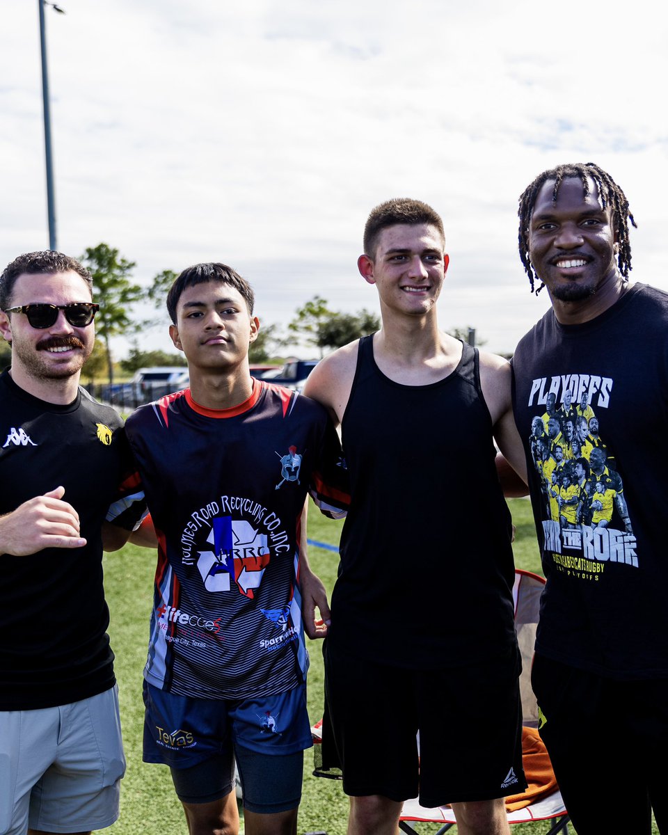 HOUSaberCats's tweet image. Another awesome #GiveRugbyATryDay in the books! 🏉 Thanks to @spartans_youth_rugby for having Emmanuel and Max out to work with the kids and grow the game. Can’t wait for the next one! #CatsInTheCommunity