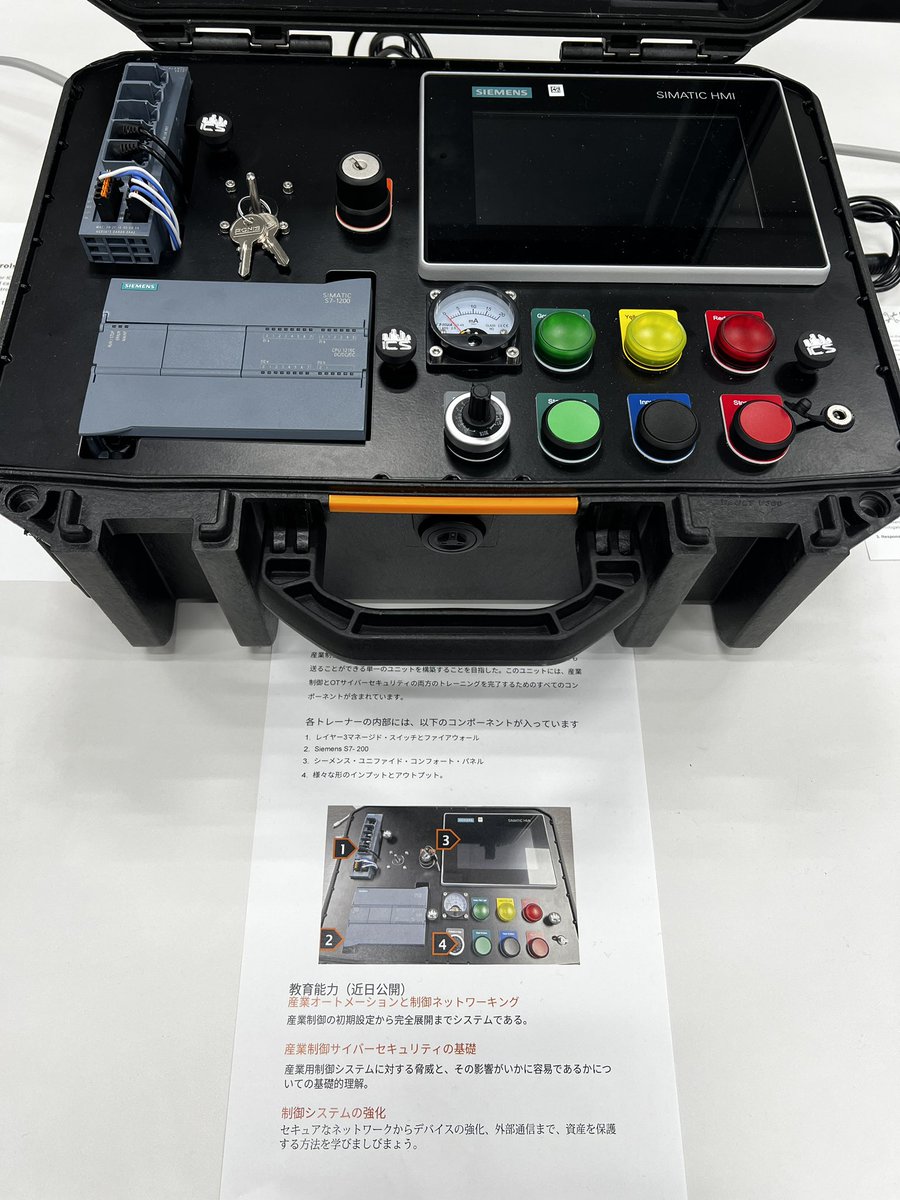 As we start off day 2 <a href="/codeblue_jp/">CODE BLUE</a>, h/t to <a href="/Tom_VanNorman/">Tom VanNorman</a> at <a href="/ICS_Village/">ICS Village</a> for the #PLC device. 

#ics #cybersecurity #codeblue_jp