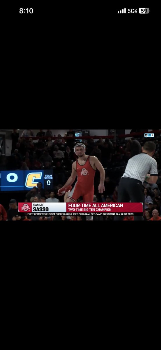 Best thing you will see on X today! Welcome back <a href="/sammysasso/">Sam Sasso</a>! What a warrior! <a href="/wrestlingbucks/">Ohio State Wrestling</a> <a href="/NCAAWrestling/">NCAA Men's Wrestling</a>