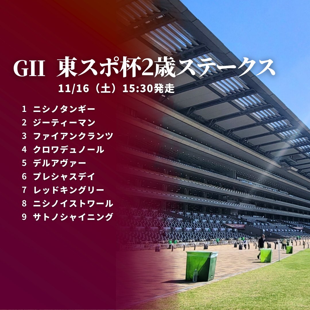 JRAVAN_info's tweet image. 【#東京スポーツ杯2歳ステークス】枠順が決定！👏 東京の新馬戦で2着に2馬身半差をつけて快勝したクロワデュノールは4枠4番、デビュー戦を4馬身差で圧勝したレッドキングリーは7枠7番となりました。#東京スポーツ杯2歳S