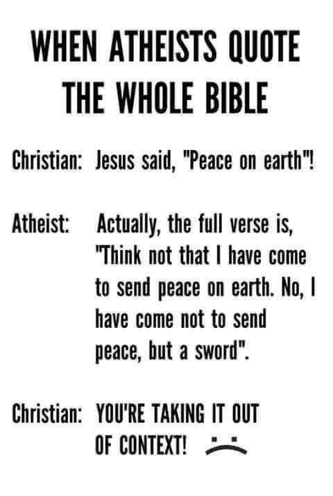 Christians, stop that cherry picking shit