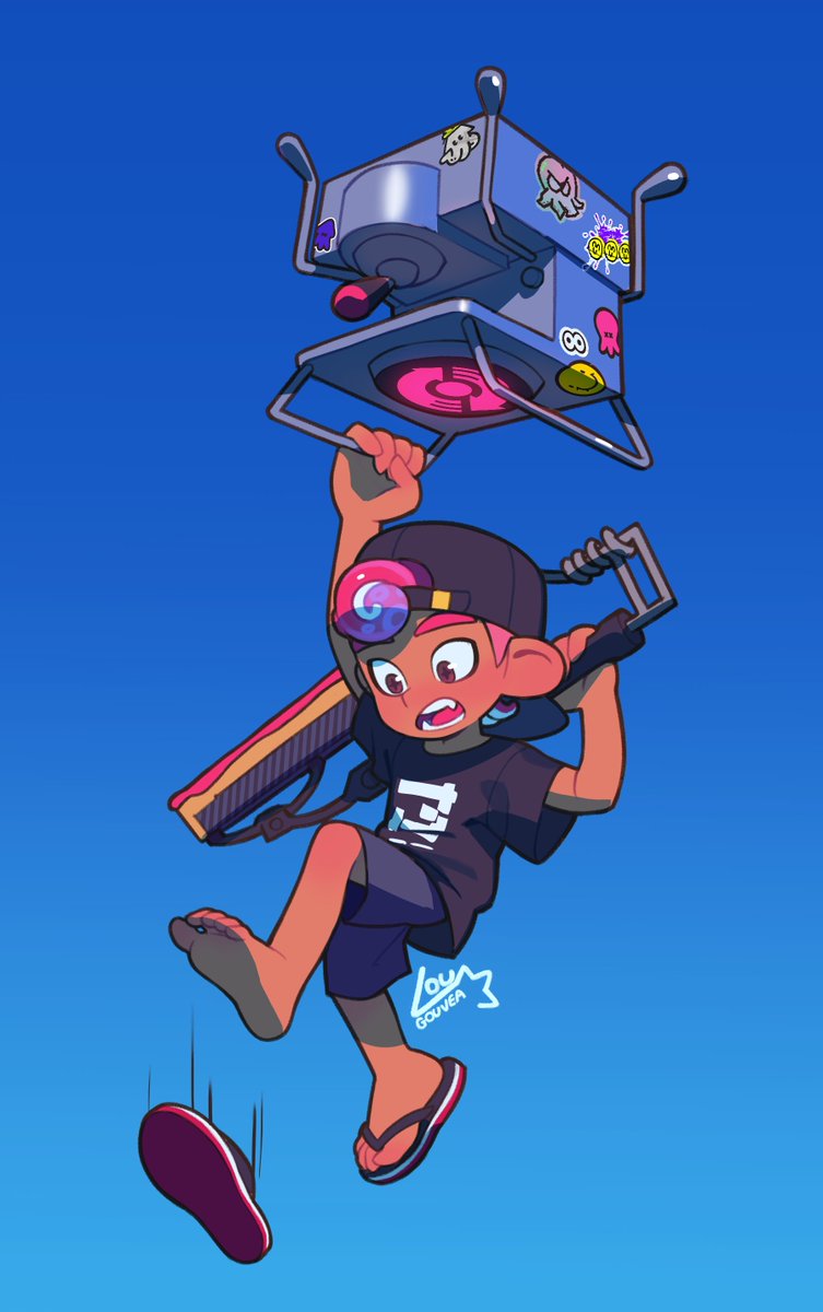 lougouvea's tweet photo. Hope that doesn't smack anyone on the head 😬
#Splatoon3 #splatoonart https://t.co/VbX35iRfp1