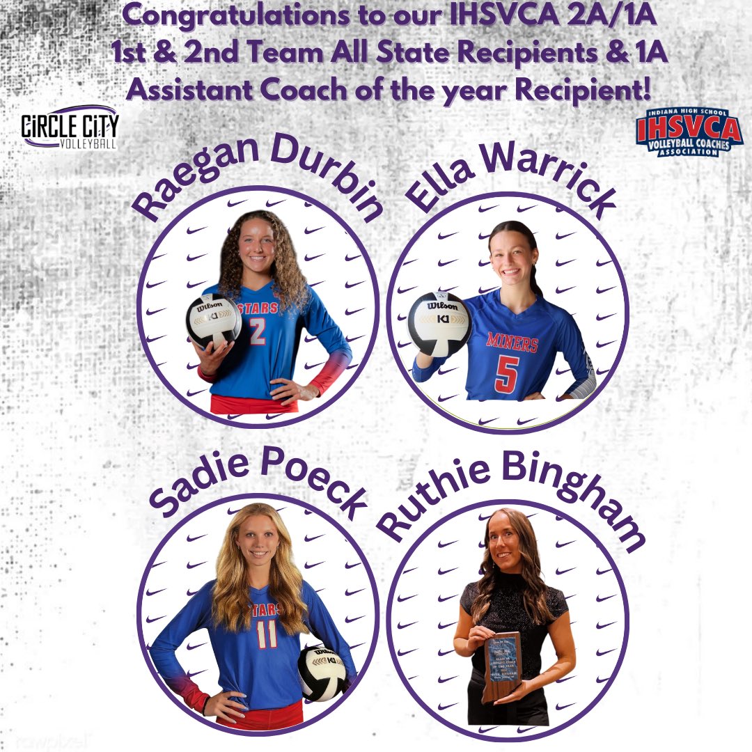 We wanted to give a huge congratulations to our 1A/2A IHSVCA 1st and 2nd Team All-State Recipients &amp; 1A Assistant Coach of the year! 🔥 We are so proud of all of your individual success during this past high school season and can’t wait to see that continue during the club