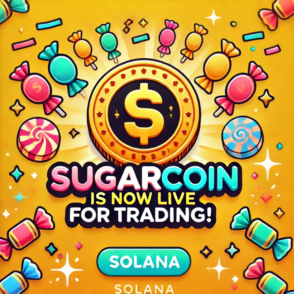 TokenSugarCoin's tweet photo. 🚀 It's Official! SugarCoin is now LIVE for trading on Solana! 🚀

Get in on the #SugarRush and trade with us here: https://t.co/e1J9d3wBvH 🍬

Don’t miss out on the sweetest addition to the crypto world! #SugarCoin #Solana https://t.co/iA7Zsu6TAd