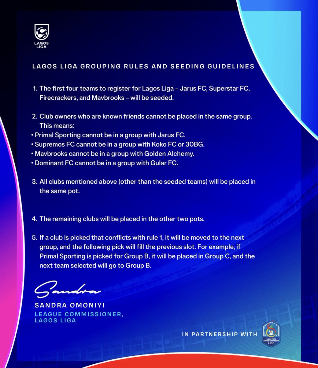 SirJarus's tweet photo. Just because I went to @MahmudRibadu’s house last week and ate fried rice, Lagos Liga says his team (Primal Sporting) and my team cannot be in same group 🤷♂️ https://t.co/Cw72iOvPgh