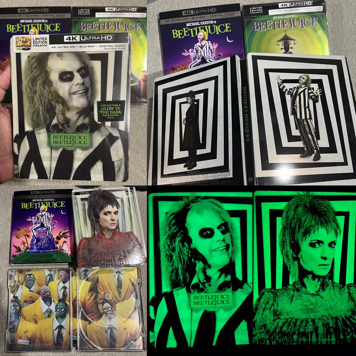 Best steelbook I’ve gotten in a long time… look at that glow. #beetlejuice #beetlejuicebeetlejuice #steelbook #Bluray