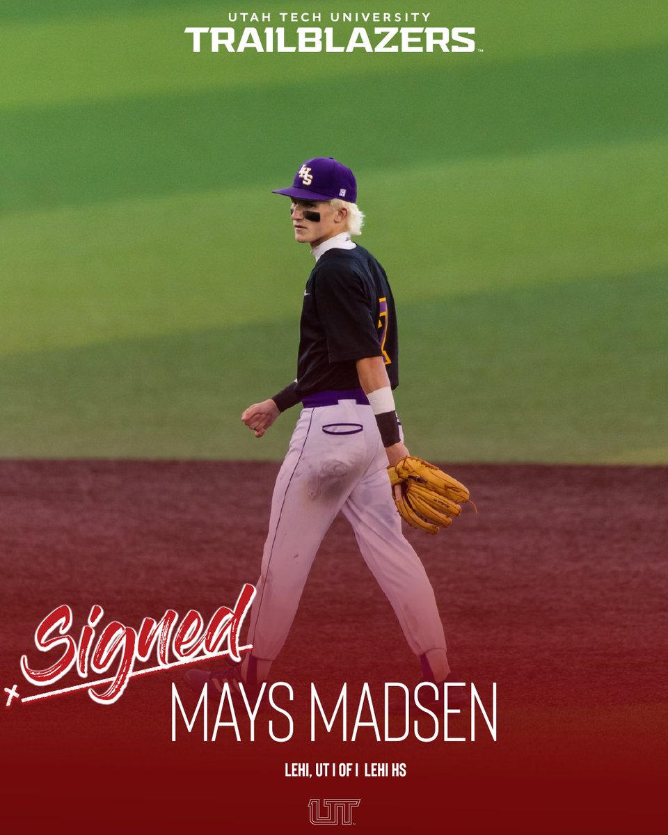 ✍️ OFFICIALLY SIGNED!!!
Welcome <a href="/MaysMadsen7/">Mays Madsen</a> to the Trailblazer Baseball Family!
#UtahTechBlazers | #WACbsb