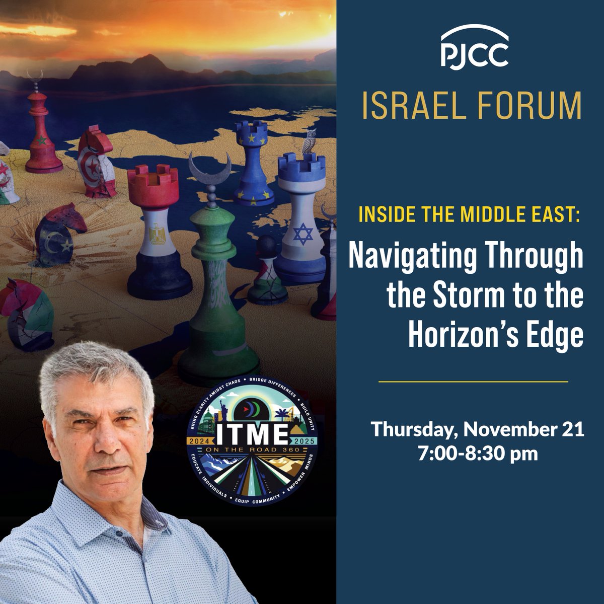 Join us next Thursday for a crucial discussion on the complexities of the Middle East! Together we will navigate the current challenges and explore pathways to a more peaceful future.