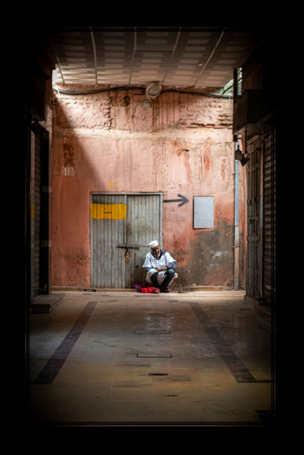 A #localbusiness owner sets up shop in an aging #market in #Marrakesh/#Marrakech. His #stock is being #handmade in #realtime, showing his #craft. #streetphotography. #socialphotography. See more #photography/#images from this #awardwinning #business at darrensmith.org.uk