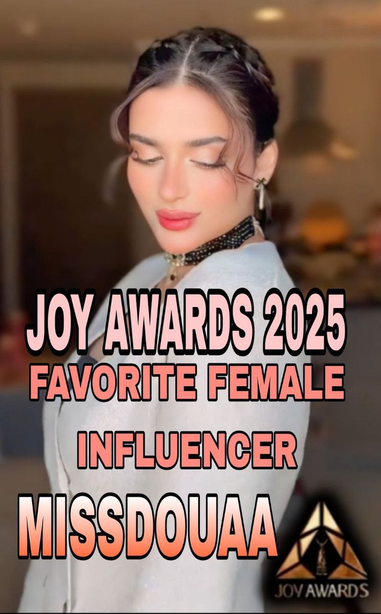 symw327561's tweet photo. @Turki_alalshikh يسعدنا ترشيح المميزة والمتألقة ميس دعاء في مسابقة JOY AWARDS في فئة أفضل مؤثرة لأنها تستحق الفوز بجدارة و استحقاق بمحتواها المميز و الايجابي
#JoyAwards #جوي_اوورد #missdouaa 
#female_Influencer https://t.co/wClIHB3rAK