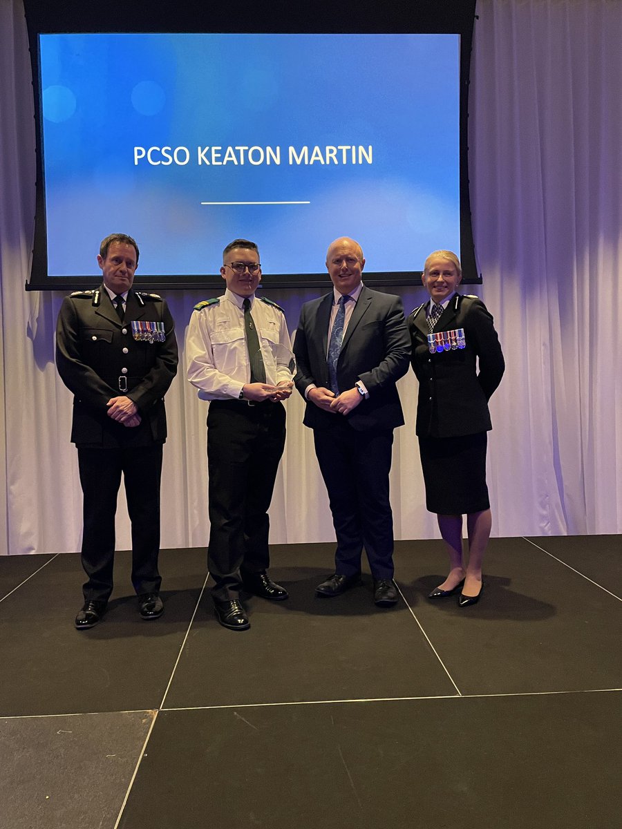 The Volunteer of the Year Award goes to PCSO Keaton Martin. 👏