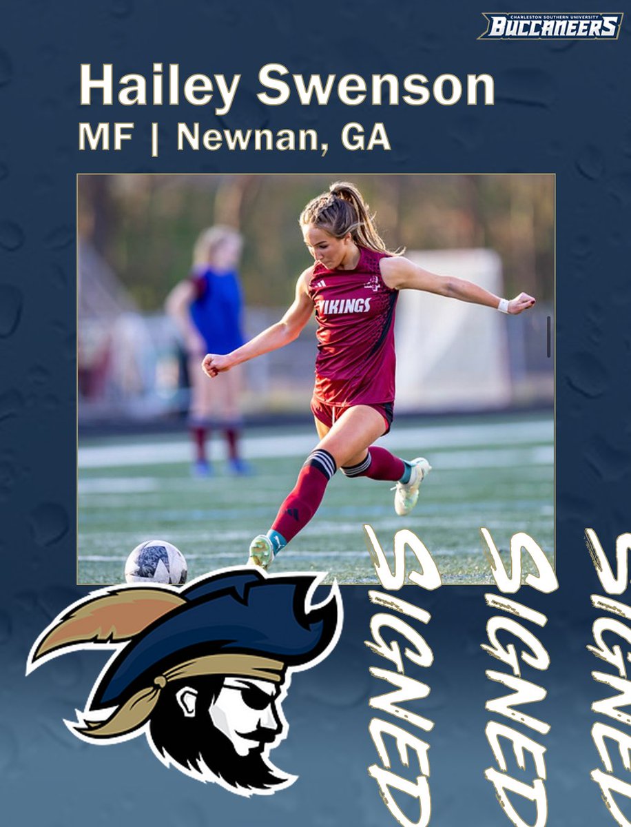 csubucs_wsoccer's tweet image. ๐ข๐ฒ๐ฐ๐ท๐ฎ๐ญ ๐๏ธ
It's official! Welcome Hailey Swenson to the Buccaneer family!
Hailey Swenson
Midfielder
Newnan, Georgia
#BucStrong
