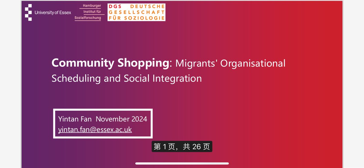 - Finished my talk today at HIS, a conference organised by German Economic Sociology Section.
- Got amazing feedback from scholars, who are cited in my dissertation. Good mock viva practice.
- Spoke intensively German full day now social battery empty. 
Thanks for invitation.