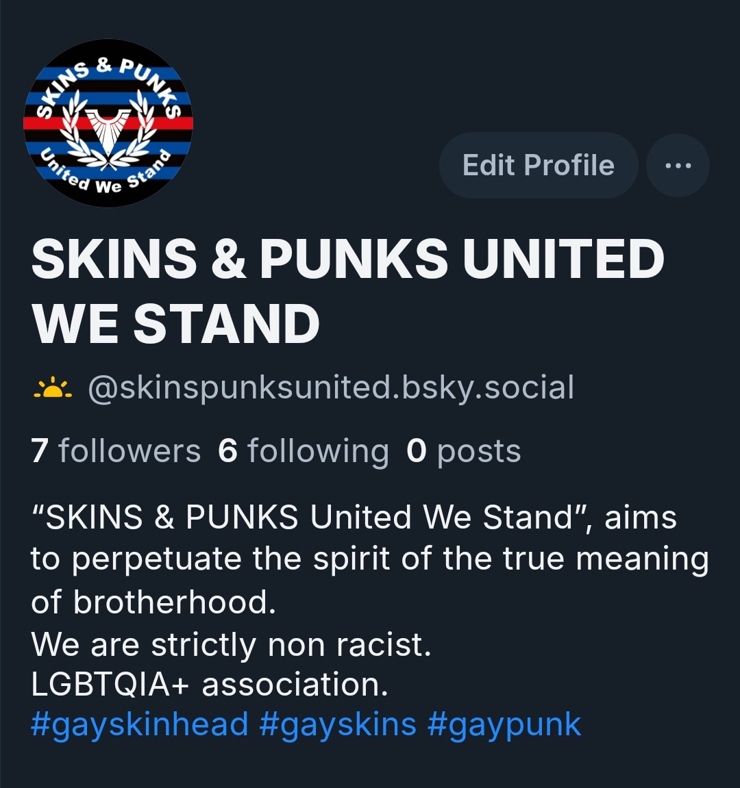 We are now on bluesky. 

bsky.app/profile/skinsp…

#Bluesky #gayskinhead #gayskins #gaypunk