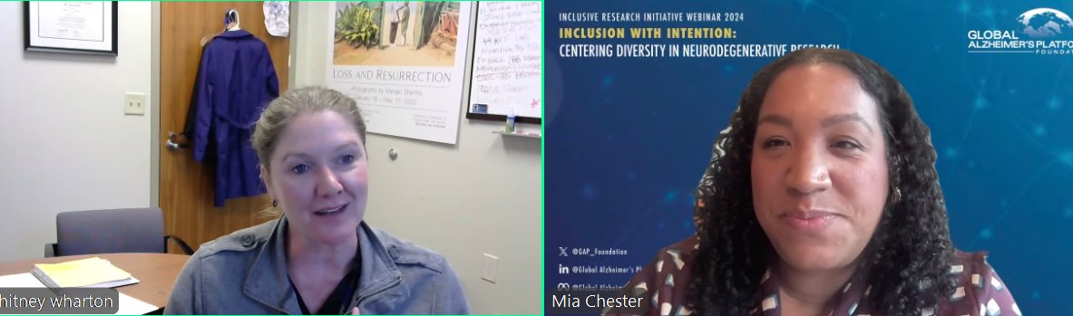 GAP_Foundation's tweet image. Thank you to Dr. Whitney Warton, Associate Professor and Director, School of Nursing Biofluid Laboratory, Emory University for the insightful GAP-Talk today at our Inclusion with Intention Webinar

#IntentionalInclusion #DiverseResearch #Alzheimers tinyurl.com/GAPIRIConferen…