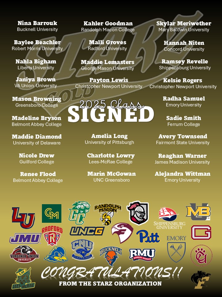 Starz 18u Gold (@18ustarz) on Twitter photo Congratulations to all the 2025s who signed yesterday. <a href="/StarzGold/">StarzGold</a> <a href="/StarzMcGowan/">Starz Gold McGowan/Bigham 18u</a> <a href="/2027StarzNat/">Starz Gold 2027 National</a> <a href="/EllisStarz/">Starz Gold Ellis</a> <a href="/Starz_Clarke/">Starz Gold Clarke</a> <a href="/StarzGold_Bunn/">Starz Gold 16u (Bunn)</a> Congratulations to all the 2025s who signed yesterday. <a href="/StarzGold/">StarzGold</a> <a href="/StarzMcGowan/">Starz Gold McGowan/Bigham 18u</a> <a href="/2027StarzNat/">Starz Gold 2027 National</a> <a href="/EllisStarz/">Starz Gold Ellis</a> <a href="/Starz_Clarke/">Starz Gold Clarke</a> <a href="/StarzGold_Bunn/">Starz Gold 16u (Bunn)</a>