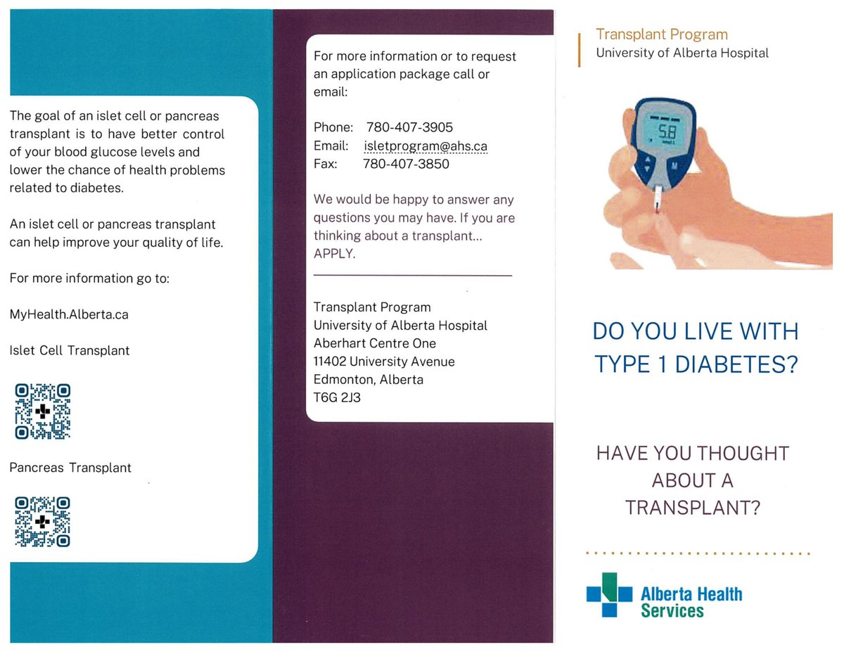 dabbu_ganguly's tweet photo. #WorldDiabetesDay2024 @AHS_media If you're living with #Type1Diabetes Reach out to the islet Transplant program and learn about the #Edmontonprotocol @UAlberta_DoM @AlbertaPharmacy https://t.co/x5TbHAXljT