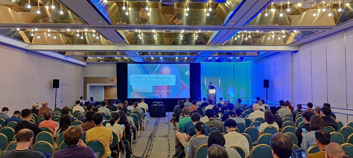 Max Bartolo (@max_nlp) on Twitter photo Incredibly honoured to see our work recognised as an outstanding paper. <a href="/magikarp_tokens/">Sander Land</a> dove deep into the dark depths of tokenisation on this one and fished up some very interesting insights. Be sure to catch him at #EMNLP2024 if you're around! 🎣 Thank you <a href="/emnlpmeeting/">EMNLP 2025</a> ❤️ Incredibly honoured to see our work recognised as an outstanding paper. <a href="/magikarp_tokens/">Sander Land</a> dove deep into the dark depths of tokenisation on this one and fished up some very interesting insights. Be sure to catch him at #EMNLP2024 if you're around! 🎣 Thank you <a href="/emnlpmeeting/">EMNLP 2025</a> ❤️
