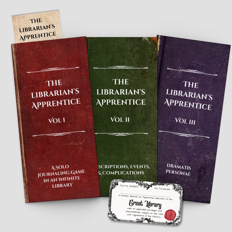 You could win a physical copy of <a href="/crit_awards/">CRIT Awards - 🍉</a> winning “The Librarians Apprentice” by bidding in our <a href="/projecthopeorg/">Project HOPE</a> TTRPG charity auction!

The current minimum bid is $5 &amp; the solo journaling game is regularly priced at $18!

Bid here: tiltify.com/@jesthehuman/a…