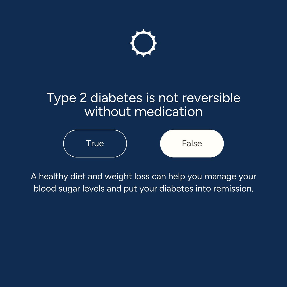 virtahealth's tweet image. We’re celebrating World Diabetes Day by busting some myths! 🚫

Learn the facts about what was previously thought of as a chronic, progressive disease, and how nutrition can transform your health.

#DiabetesMyths #WorldDiabetesDay #Virta #VirtaHealth