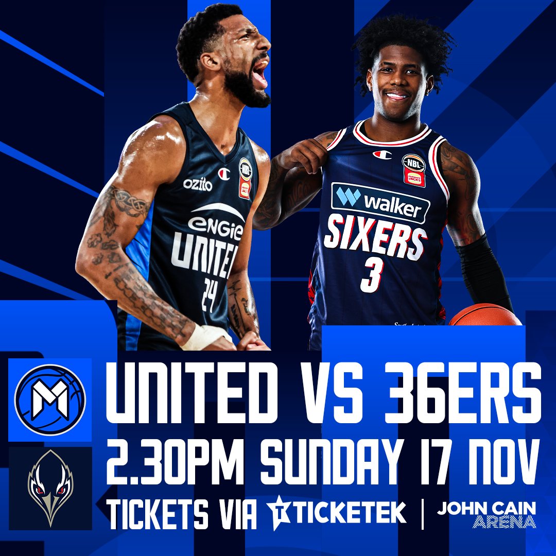 John Cain Arena (@johncainarena) on Twitter photo β© π¨π£ π‘ππ«π§ β©
Fresh from back-to-back wins, <a href="/MelbUnited/">Melbourne United</a> are back at home this Sunday afternoon to face the 36ers.
π Tickets: bit.ly/JCA-UNITED0925 β© π¨π£ π‘ππ«π§ β©
Fresh from back-to-back wins, <a href="/MelbUnited/">Melbourne United</a> are back at home this Sunday afternoon to face the 36ers.
π Tickets: bit.ly/JCA-UNITED0925