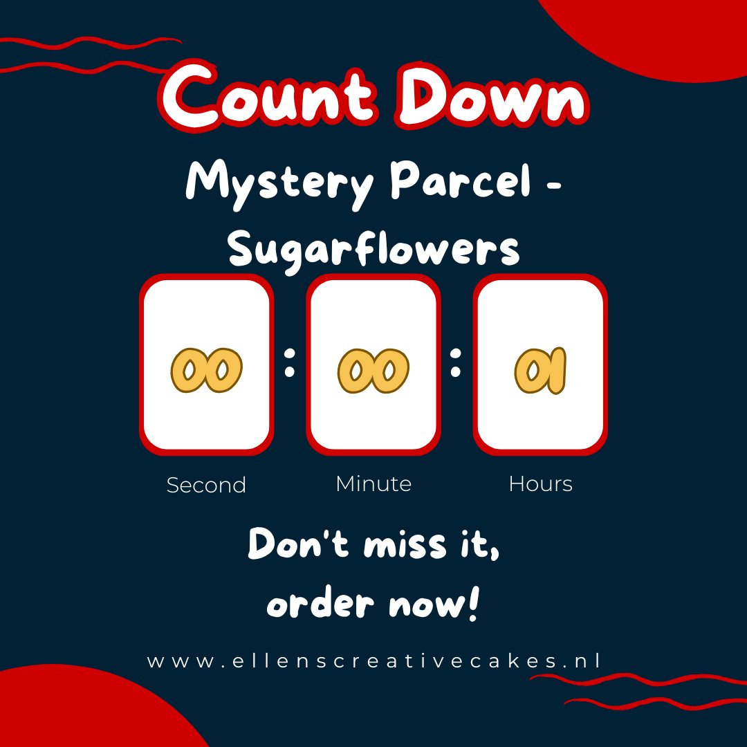 cakeshopnl's tweet image. Nog maar heel even... en dan verdwijnt het Mystery Parcel 🎁 aanbod voor Sugarflowers.

Vanaf vrijdag 15 november staat er een nieuwe aanbieding, volg ons om op de hoogte te blijven van de leukste en verrassendste aanbiedingen! 🎉

#ad #mysteryparcel #sugarflowers #taartdecoratie