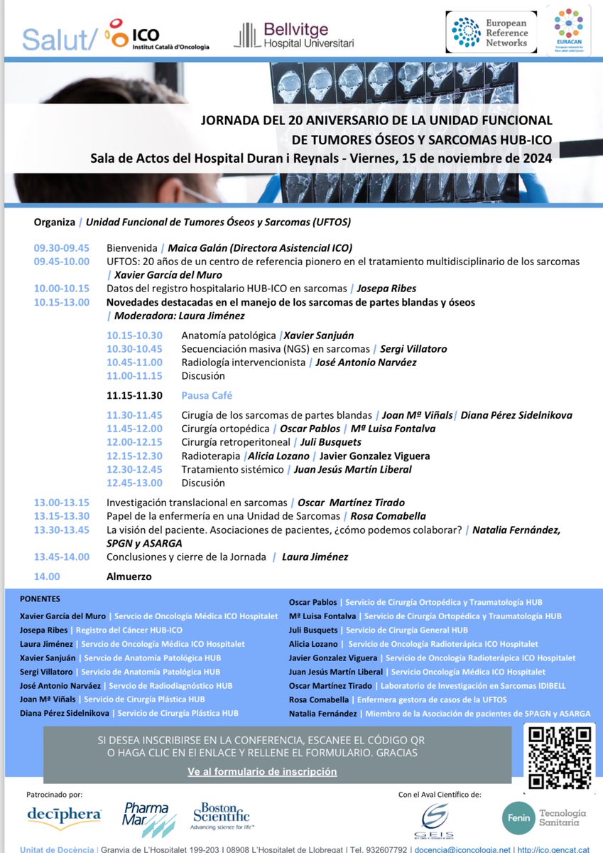 Mañana celebraremos el 20 aniversario del comité de tumores MSQ del H. Universitari de Bellvitge/ICO, el primero en constituirse en Cataluña y uno de los 6 CSUR a nivel nacional. ▶️Mucho esfuerzo, dedicación y trabajo en equipo!! 💪🏻💪🏻

#orgullBellvitge 
#luchacontraelcancer