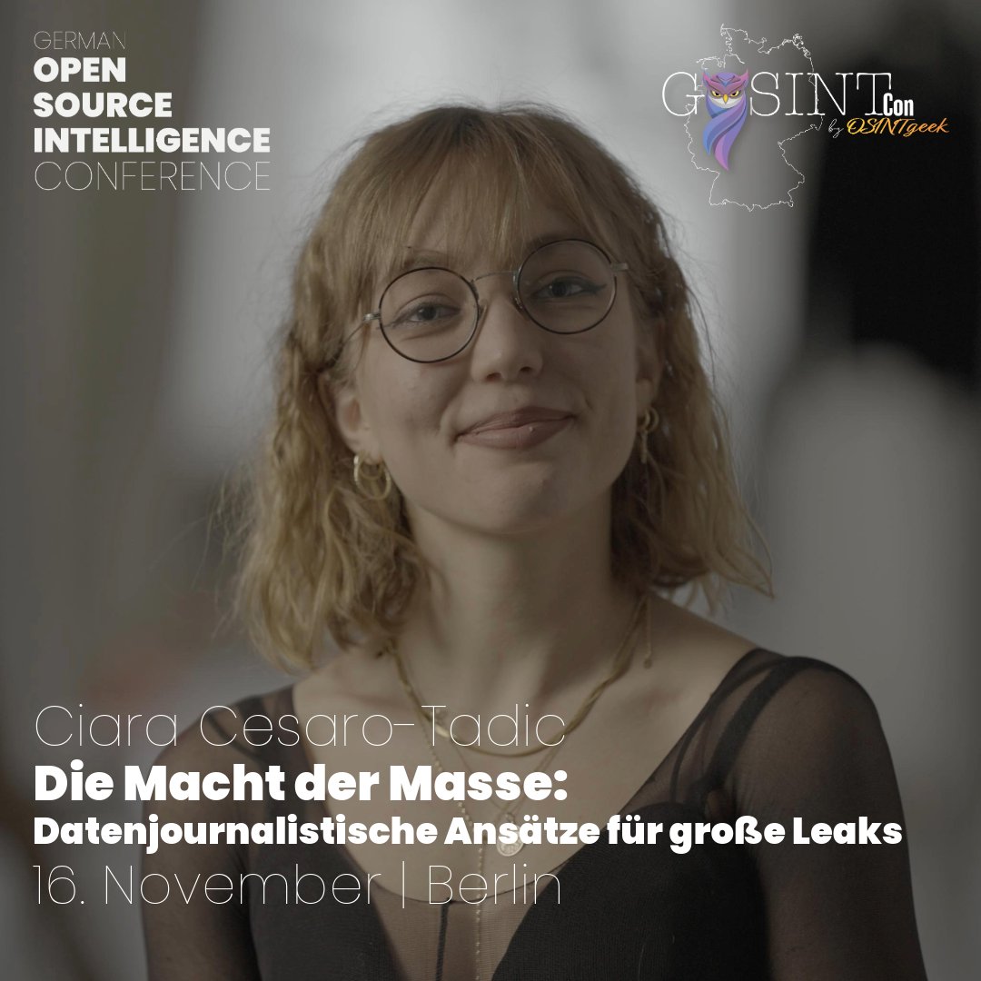 Ciara Cesaro-Tadic (@ciaratadic) on Twitter photo LEAKS ... wir Investigativ-Journalist:innen freuen uns immer mit einem arbeiten zu können. Bis wir verstehen, dass wir jetzt mehrere 1.000 Seiten durcharbeiten müssen. Doch, es gibt Lösungen! Und die gebe ich euch bei der <a href="/GOSINTCon/">German Open Source Intelligence Conference</a>
🔗 Hier anmelden: lnkd.in/e8EN37bB LEAKS ... wir Investigativ-Journalist:innen freuen uns immer mit einem arbeiten zu können. Bis wir verstehen, dass wir jetzt mehrere 1.000 Seiten durcharbeiten müssen. Doch, es gibt Lösungen! Und die gebe ich euch bei der <a href="/GOSINTCon/">German Open Source Intelligence Conference</a>
🔗 Hier anmelden: lnkd.in/e8EN37bB