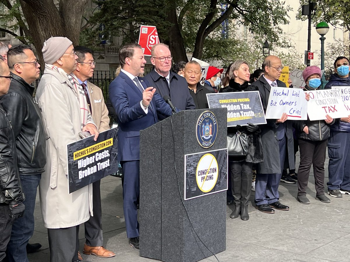 ycinnewyork's tweet photo. Spoke at the rally to say NO to the City of Yes. Then went to support the presser to stop congestion pricing. #IssuesThatMatter #RealNewYorkers https://t.co/5yKjoZ55Us